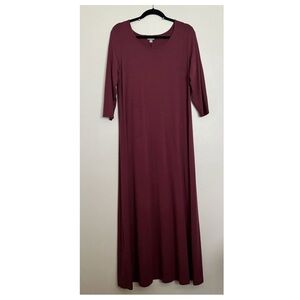 J. Jill Burgundy Maxi Dress